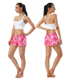 Quick-dry stretch 2.5 inch women's surf shorts in pink, perfect for swimming and paddle boarding