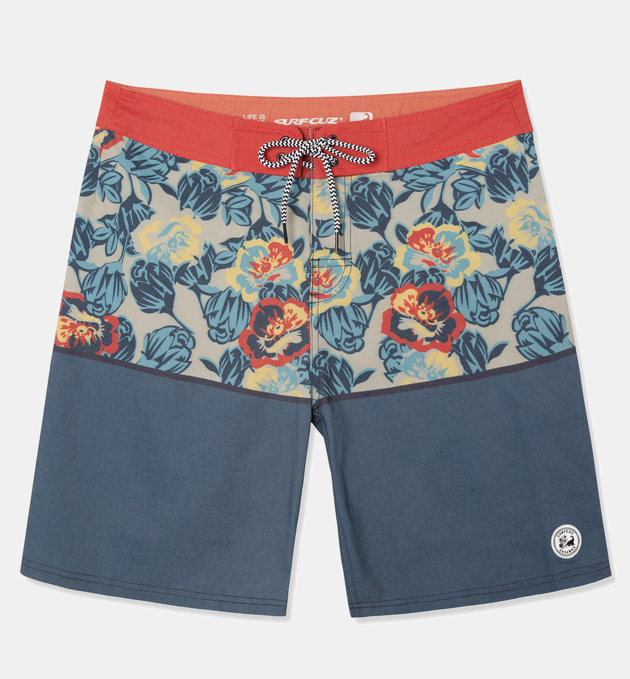 Men's 9 Floral Print 2-way Stretch Cotton Blend Board Shorts – surfcuz