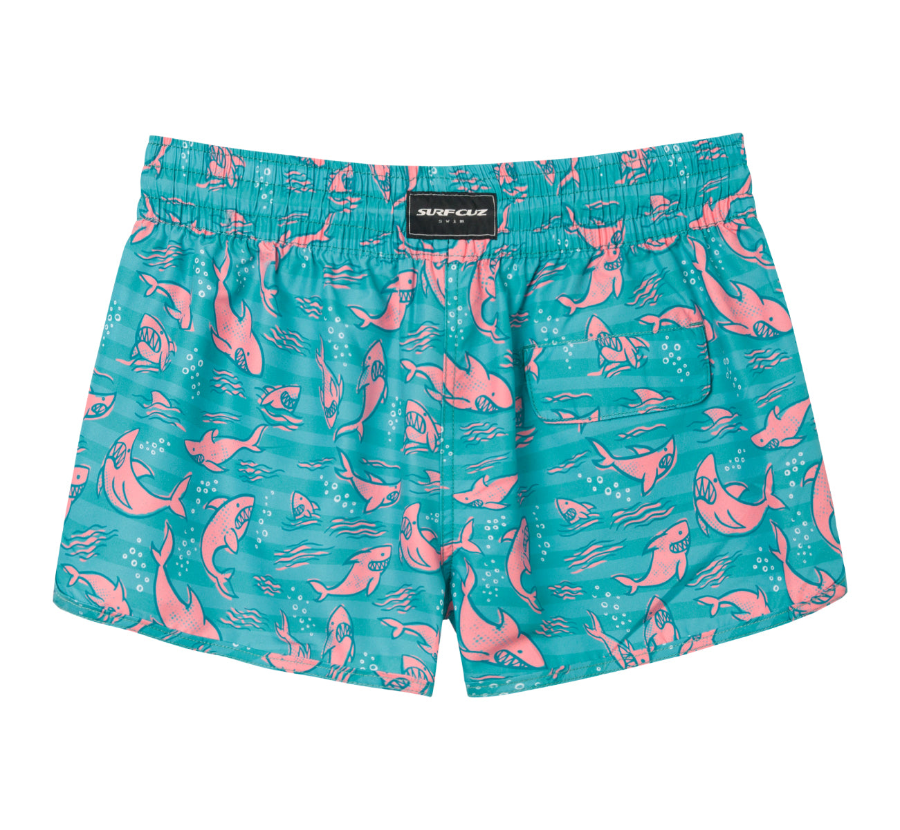 women s 2.5 Shark Print Quick Dry Boardshorts
