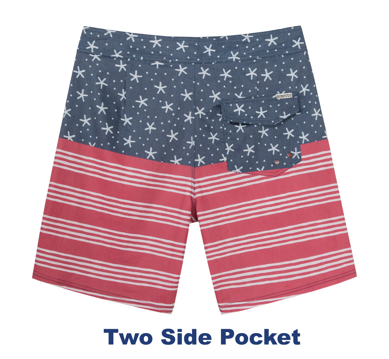 Men's 9 American Flag Print 2-way Stretch Side Pockets BoardShorts –  surfcuz